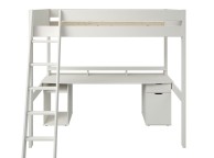 Noomi Tera White Wooden Small Double Gaming Highsleeper Bed Thumbnail