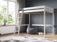 Noomi Tera Small Double White Wooden Highsleeper Bed Thumbnail