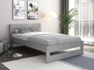 Noomi Tera 4ft Small Double Grey Wooden Bed Frame Thumbnail