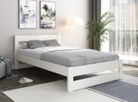 Noomi Tera 4ft Small Double White Wooden Bed Frame Thumbnail