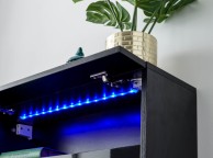 GFW Galicia Black Gloss LED Wall Hanging Shoe Cabinet Thumbnail