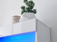 GFW Galicia White Gloss LED Wall Hanging Shoe Cabinet Thumbnail