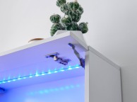 GFW Galicia White Gloss LED Wall Hanging Shoe Cabinet Thumbnail