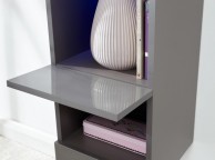 GFW Galicia Grey Gloss LED Wall Hanging Shelf Unit Thumbnail