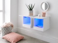 GFW Galicia White Gloss LED Pair Of Wall Hanging Bedsides Thumbnail