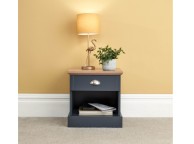 GFW Kendal 1 Drawer Bedside In Slate Blue Thumbnail