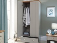 GFW Kendal 2 Door 1 Drawer Wardrobe In Grey Thumbnail