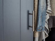 GFW Kendal 2 Door 1 Drawer Wardrobe In Slate Blue Thumbnail