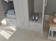 GFW Kendal 3 Door 3 Drawer Wardrobe In Grey Thumbnail