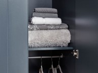 GFW Kendal 3 Door 3 Drawer Wardrobe In Slate Blue Thumbnail