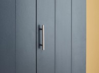 GFW Kendal 3 Door 3 Drawer Wardrobe In Slate Blue Thumbnail