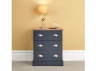 GFW Kendal 3 Drawer Chest In Slate Blue Thumbnail