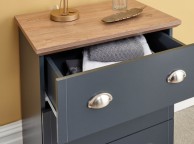 GFW Kendal 3 Drawer Chest In Slate Blue Thumbnail