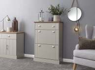 GFW Kendal Deluxe Shoe Cabinet In Grey Thumbnail