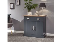 GFW Kendal Compact Sideboard In Slate Blue Thumbnail