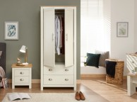 GFW Lancaster 2 Door 2 Drawer Wardrobe In Cream Thumbnail