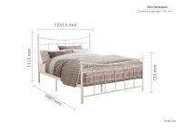 Birlea Emily 4ft Small Double Cream Metal Bed Frame Thumbnail
