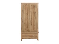 Birlea Hampstead Oak Finish 2 Door 1 Drawer Wardrobe Thumbnail