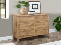 Birlea Hampstead Oak Finish 6 Drawer Chest Thumbnail