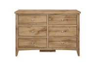 Birlea Hampstead Oak Finish 6 Drawer Chest Thumbnail