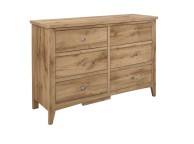 Birlea Hampstead Oak Finish 6 Drawer Chest Thumbnail