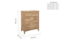 Birlea Hampstead Oak Finish 3 Plus 2 Drawer Chest Thumbnail