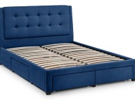 Julian Bowen Fullerton 5ft Kingsize Blue Fabric Storage Bed Frame Thumbnail