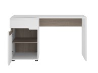 FTG Chelsea Bedroom Desk/Dressing table in white with an Truffle Oak Trim Thumbnail