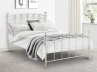 Julian Bowen Sophie 5ft Kingsize Stone White Metal Bed Frame Thumbnail