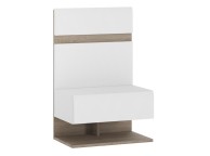 FTG Chelsea Bedroom Bedside Extension in white with an Truffle Oak Trim Thumbnail