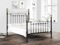 Julian Bowen Victoria 4ft6 Double Black Metal Bed Frame Thumbnail