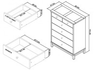 Bentley Designs Atlanta Oak 4 Plus 2 Drawer Chest Thumbnail