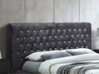 Birlea Grande 6ft Super Kingsize Black Crushed Velvet Fabric Bed Frame Thumbnail