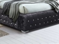 Birlea Grande 4ft6 Double Black Crushed Velvet Fabric Bed Frame Thumbnail