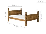 Birlea Corona 5ft King Size Pine Bed Frame with High Footend Thumbnail
