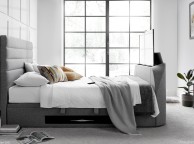 Kaydian Appleton 6ft Super Kingsize Marbella Grey Fabric Ottoman TV Bed Thumbnail