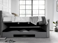 Kaydian Appleton 4ft6 Double Marbella Grey Fabric Ottoman TV Bed Thumbnail