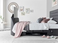 Kaydian Appleton 4ft6 Double Slate Grey Fabric Ottoman TV Bed Thumbnail
