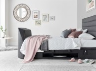 Kaydian Appleton 4ft6 Double Slate Grey Fabric Ottoman TV Bed Thumbnail