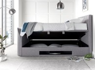 Kaydian Medway 6ft Super Kingsize Marbella Grey Fabric Ottoman TV Bed Thumbnail