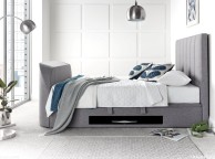 Kaydian Medway 6ft Super Kingsize Marbella Grey Fabric Ottoman TV Bed Thumbnail