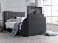 Kaydian Medway 4ft6 Double Slate Grey Fabric Ottoman TV Bed Thumbnail
