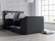 Kaydian Medway 5ft Kingsize Slate Grey Fabric Ottoman TV Bed Thumbnail