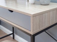 GFW Telford Computer Desk In Light Oak And Grey Thumbnail