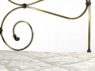 Serene Florence 3ft Antique Brass Metal Day Bed Frame with Guest Under Bed Thumbnail
