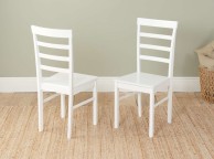 Birlea Pair Of Upton Dining Chairs In White Thumbnail
