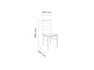 Birlea Pair Of Upton Dining Chairs In White Thumbnail