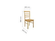 Birlea Pair Of Upton Dining Chairs In An Oak Finish Thumbnail