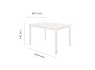 Birlea Cottesmore Rectangular Dining Table In White Thumbnail