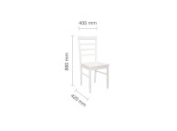 Birlea Cottesmore Rectangular Dining Set With 6 Upton Chairs In White Thumbnail